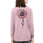 American Flag Flower CNA Apparel - Patriotic Heartbeat T-Shirt, Hoodie & More - grunx260804-0147