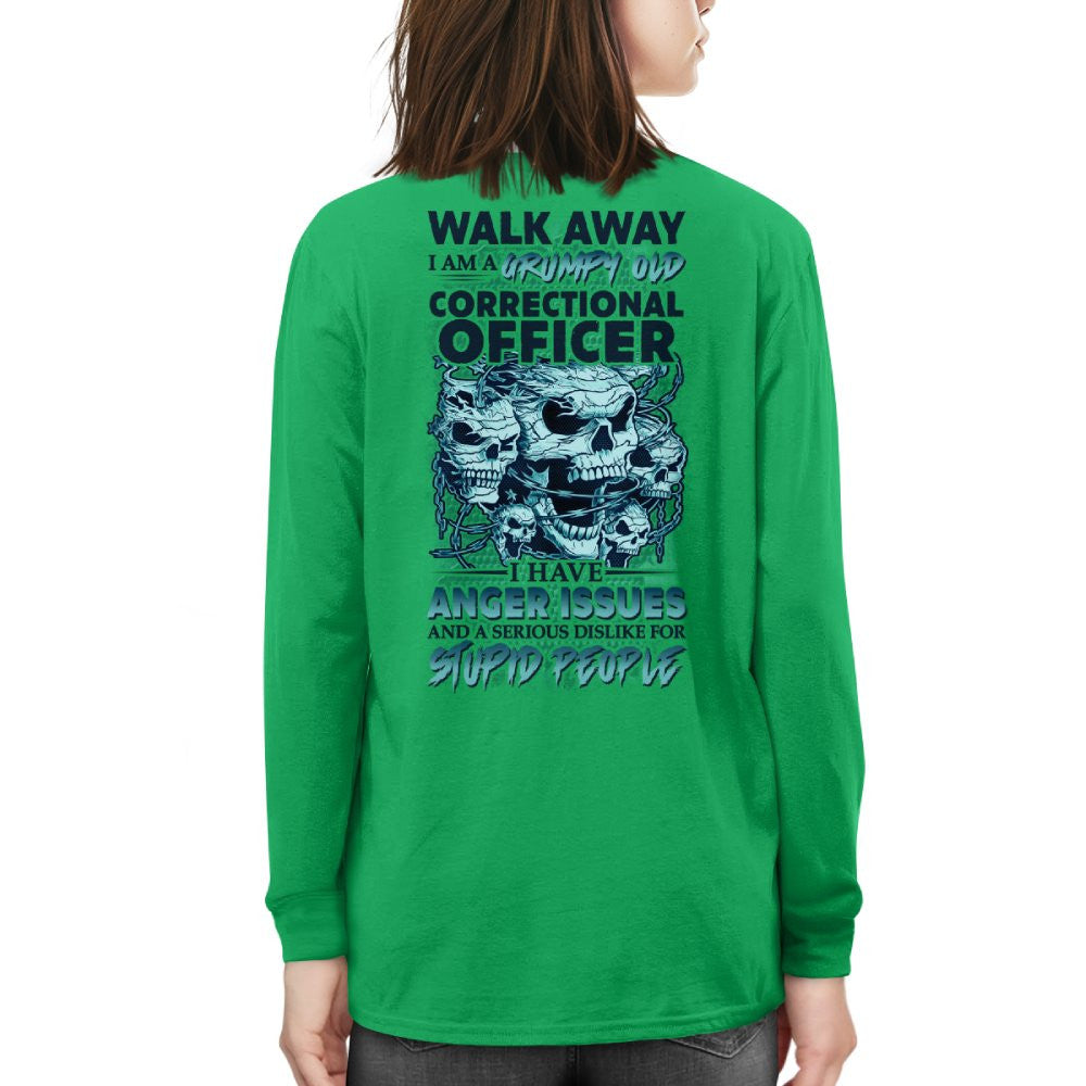 Anger Issues - Grumpy Correctional Officer Skull T-Shirt, Hoodie & More - grunx260804-0182