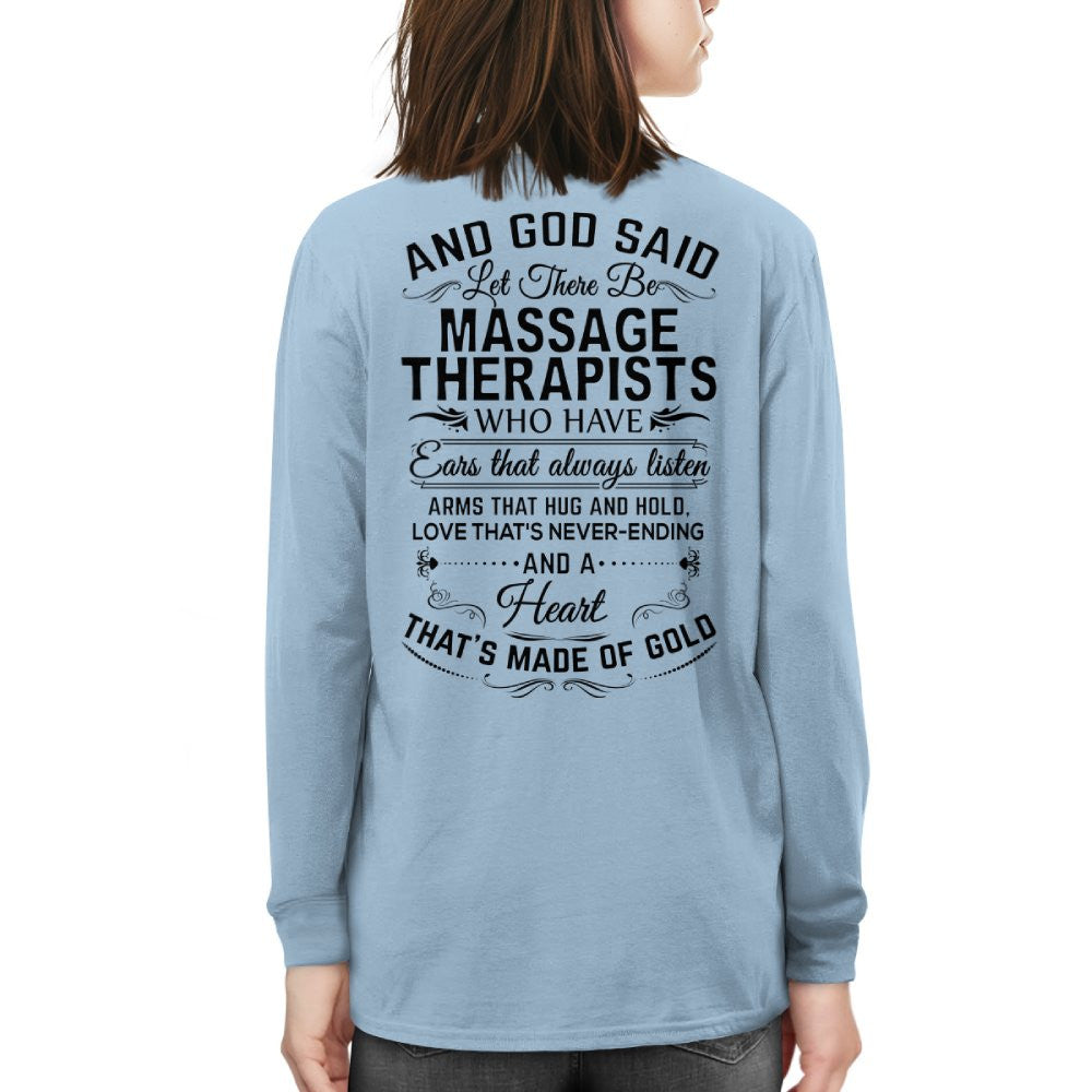 And God Said Let There Be Massage Therapists - Apparel T-Shirt, Hoodie & More - grunx260804-0168
