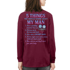 5 Things You Should Know About My Man - HVAC Tech Funny T-Shirt Hoodie & More - grunx260804-0030
