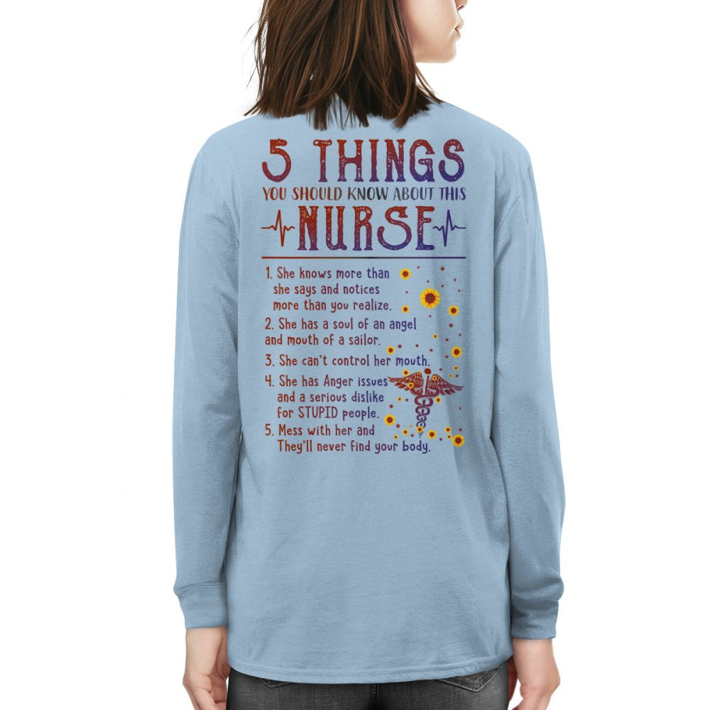 5 Things Nurse Warning Apparel - Funny Quote T-Shirt, Hoodie & More - grunx260804-0020