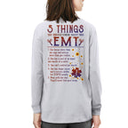 5 Things EMT Warning Apparel - Funny List T-Shirt, Hoodie & More - grunx260804-0019