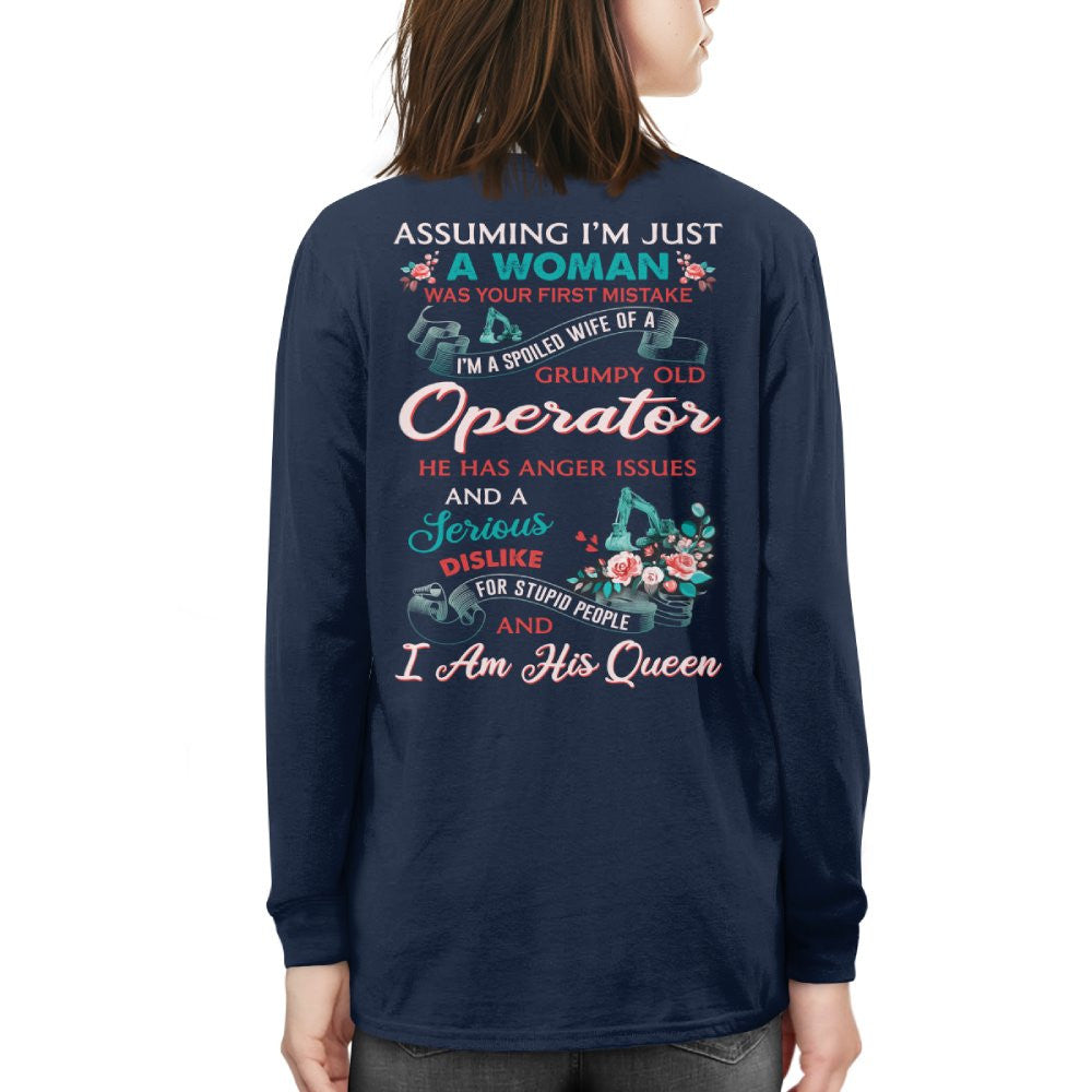 Assuming I'm Just A Woman - Operator Wife Pride T-Shirt, Hoodie & More - grunx260804-0215