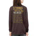 5 Things You Should Know About This Nurse - Funny Quote T-Shirt, Hoodie & More - grunx260804-0040