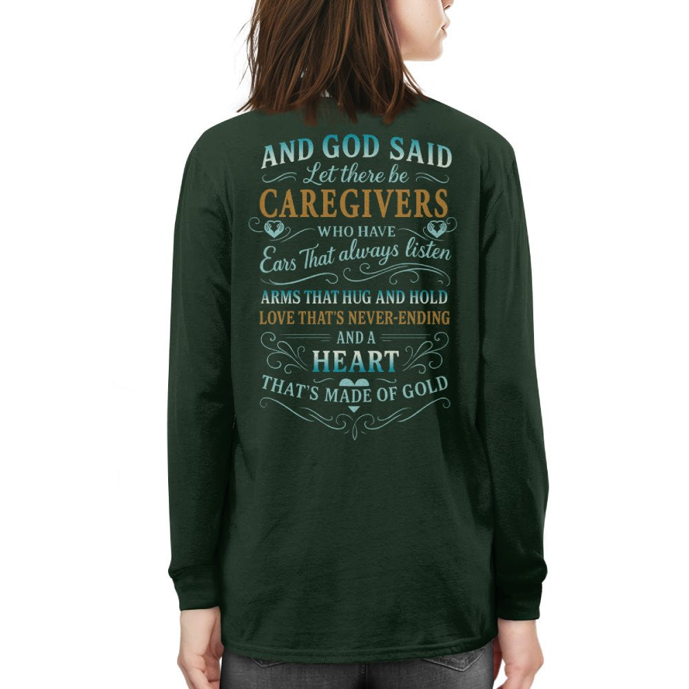 And God Said Caregivers Heart Made of Gold T-Shirt, Hoodie & More - grunx260804-0161