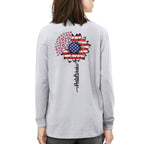 American Flag Flower Postal Worker Apparel - Patriotic T-Shirt, Hoodie & More - grunx260804-0149