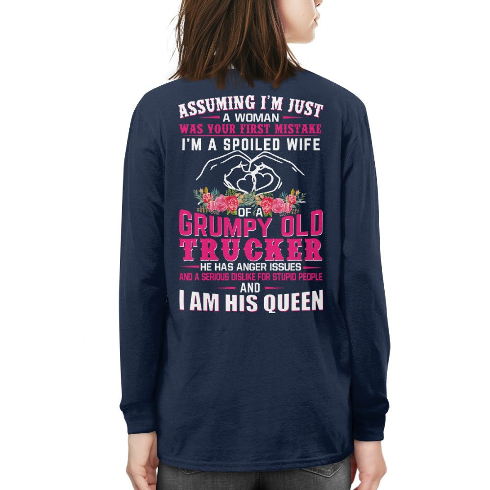 Assuming I'm Just A Woman - Trucker Wife Pride T-Shirt, Hoodie & More - grunx260804-0216