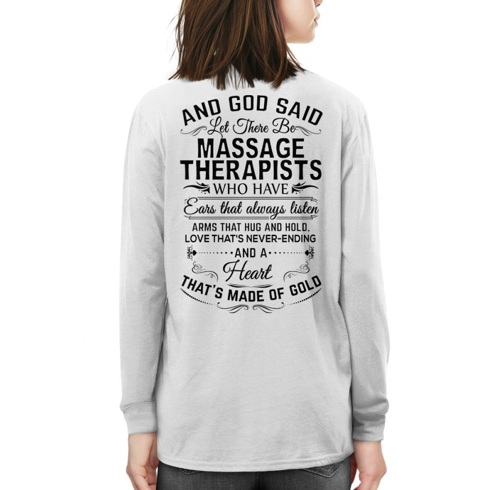 And God Said Let There Be Massage Therapists - Apparel T-Shirt, Hoodie & More - grunx260804-0168