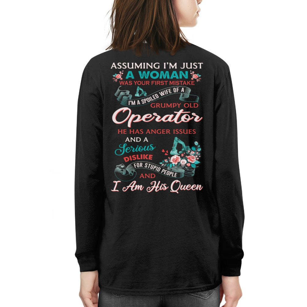 Assuming I'm Just A Woman - Operator Wife Pride T-Shirt, Hoodie & More - grunx260804-0215