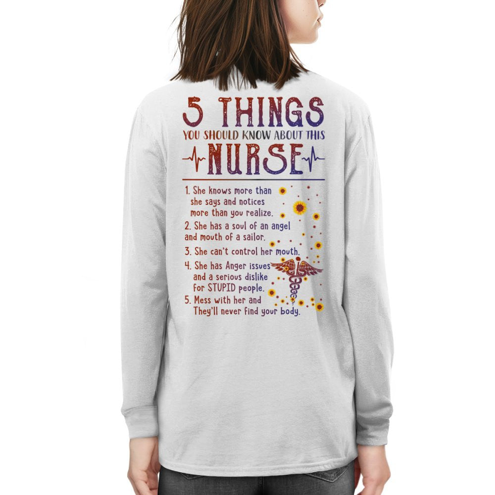 5 Things Nurse Warning Apparel - Funny Quote T-Shirt, Hoodie & More - grunx260804-0020