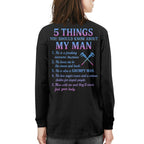 5 Things About My Machinist Man - Funny Love Quote T-Shirt, Hoodie & More - grunx260804-0002