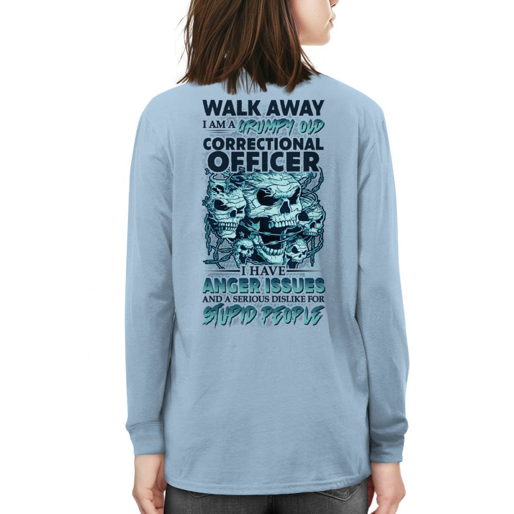 Anger Issues - Grumpy Correctional Officer Skull T-Shirt, Hoodie & More - grunx260804-0182