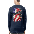American Flag Fist Power - Patriotic Trucker Apparel T-Shirt, Hoodie & More - grunx260804-0145