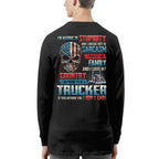 Allergic To Stupidity Trucker Apparel - Patriotic Skull T-Shirt, Hoodie & More - grunx260804-0092
