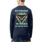 Assuming I'm Just A Firefighter Apparel - Axe Lightning T-Shirt Hoodie & More - grunx260804-0204