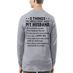 5 Things You Should Know About My Husband Heavy Equipment Operator Apparel - Funny Gift T-Shirt, Hoodie & More - grunx260804-0023