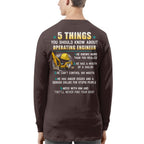 5 Things You Should Know - Operating Engineer Humor T-Shirt Hoodie & More - grunx260804-0053