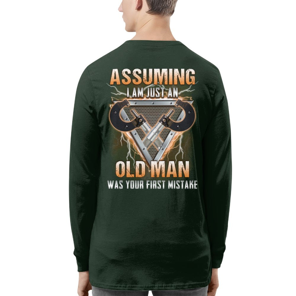 Assuming I'm Just An Old Man - Machinist Veteran Pride T-Shirt, Hoodie & More - grunx260804-0221