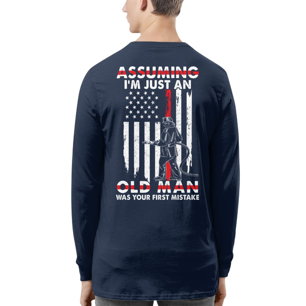 Assuming I'm Just An Old Man - Firefighter Pride T-Shirt, Hoodie & More - grunx260804-0217