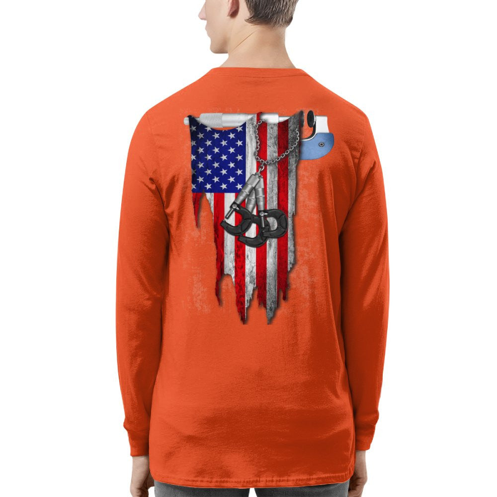 American Pride Machinist Apparel - USA Flag T-Shirt, Hoodie & More - grunx260804-0155