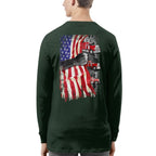 American Flag Fist Power - Patriotic Trucker Apparel T-Shirt, Hoodie & More - grunx260804-0145