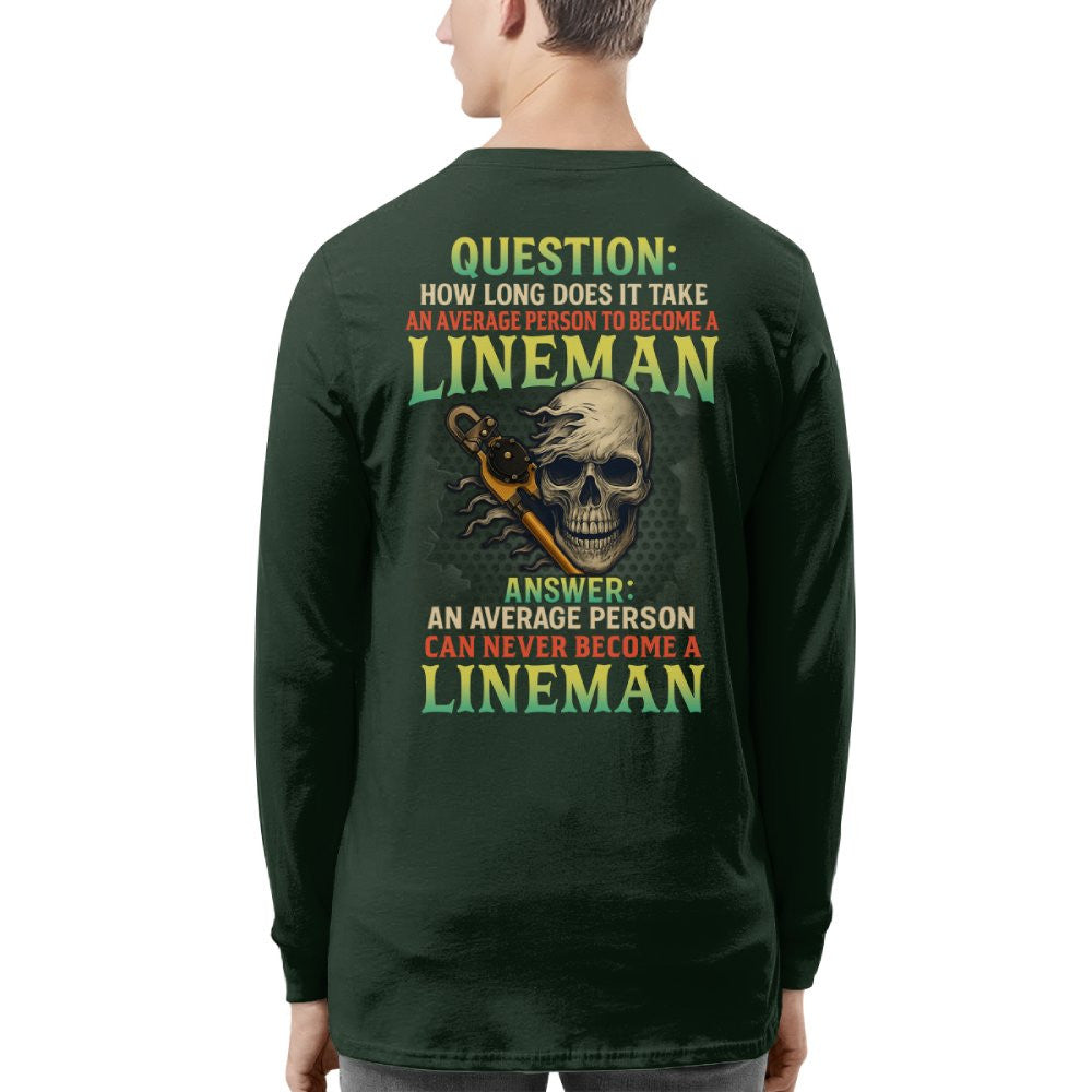 Average Person Can't Be Lineman Apparel - Skull Pliers T-Shirt Hoodie & More - grunx260804-0230