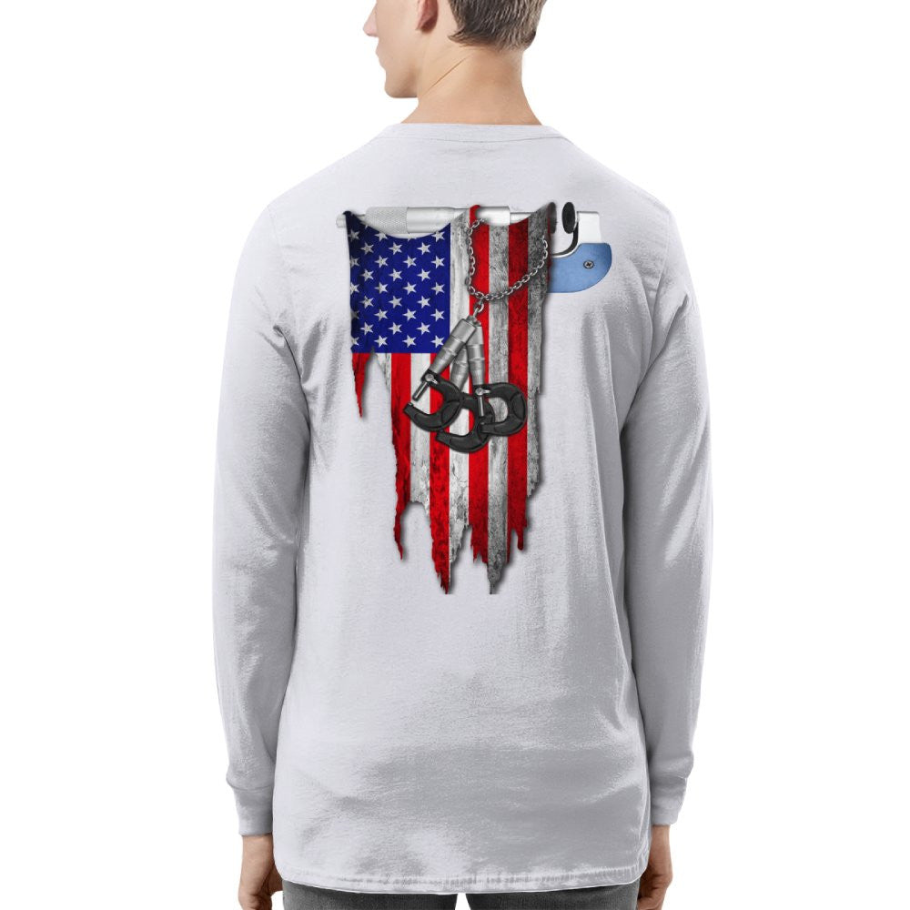 American Pride Machinist Apparel - USA Flag T-Shirt, Hoodie & More - grunx260804-0155
