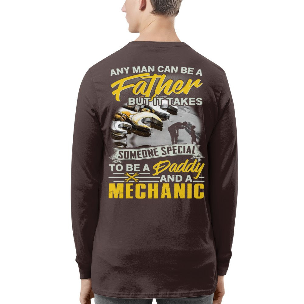 Any Man Can Be A Father - Mechanic Daddy Pride T-Shirt, Hoodie & More - grunx260804-0190