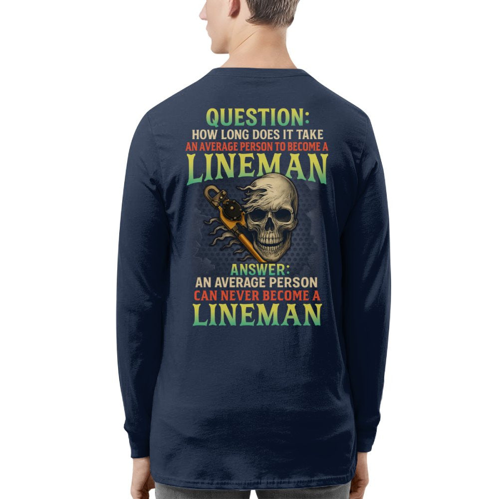Average Person Can't Be Lineman Apparel - Skull Pliers T-Shirt Hoodie & More - grunx260804-0230