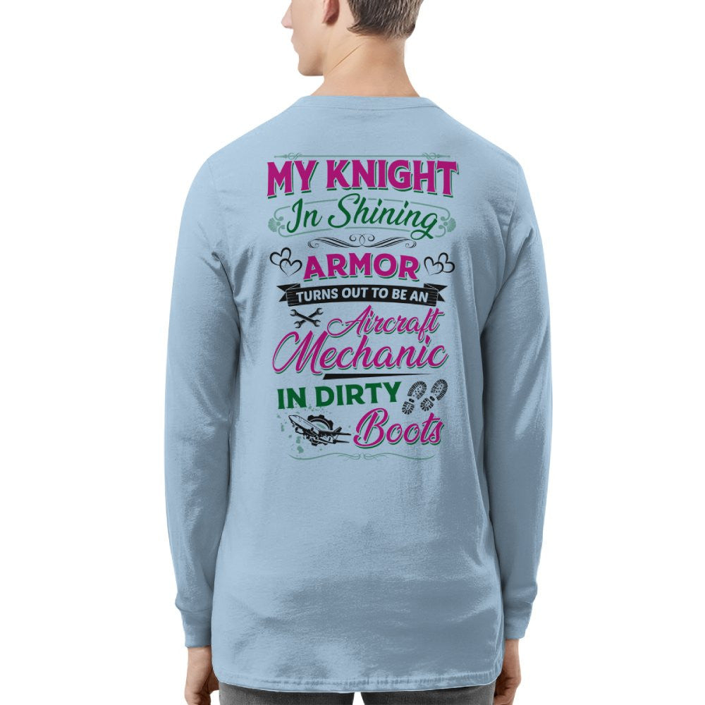 Knight In Dirty Boots - Aircraft Mechanic Love Quote T-Shirt, Hoodie & More - grunx260804-0200