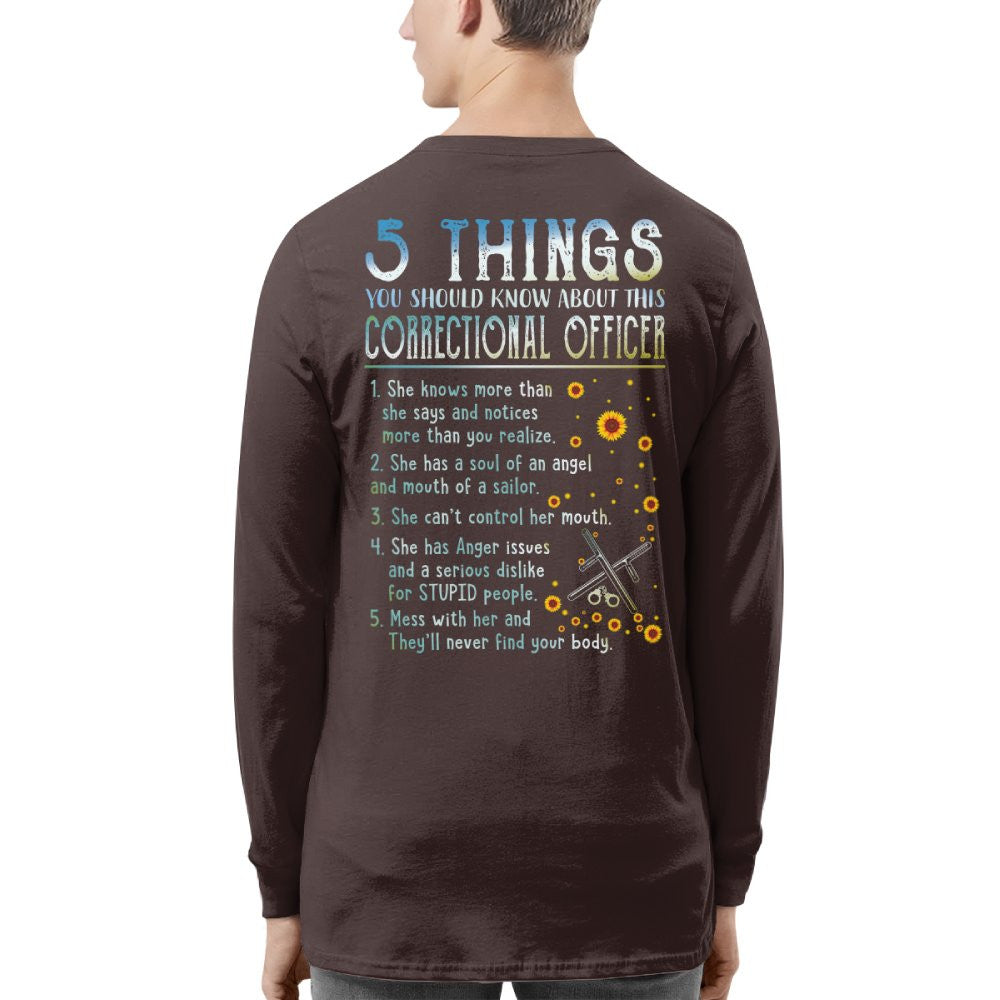 5 Things You Should Know About This Correctional Officer - Funny Design T-Shirt, Hoodie & More - grunx260804-0056