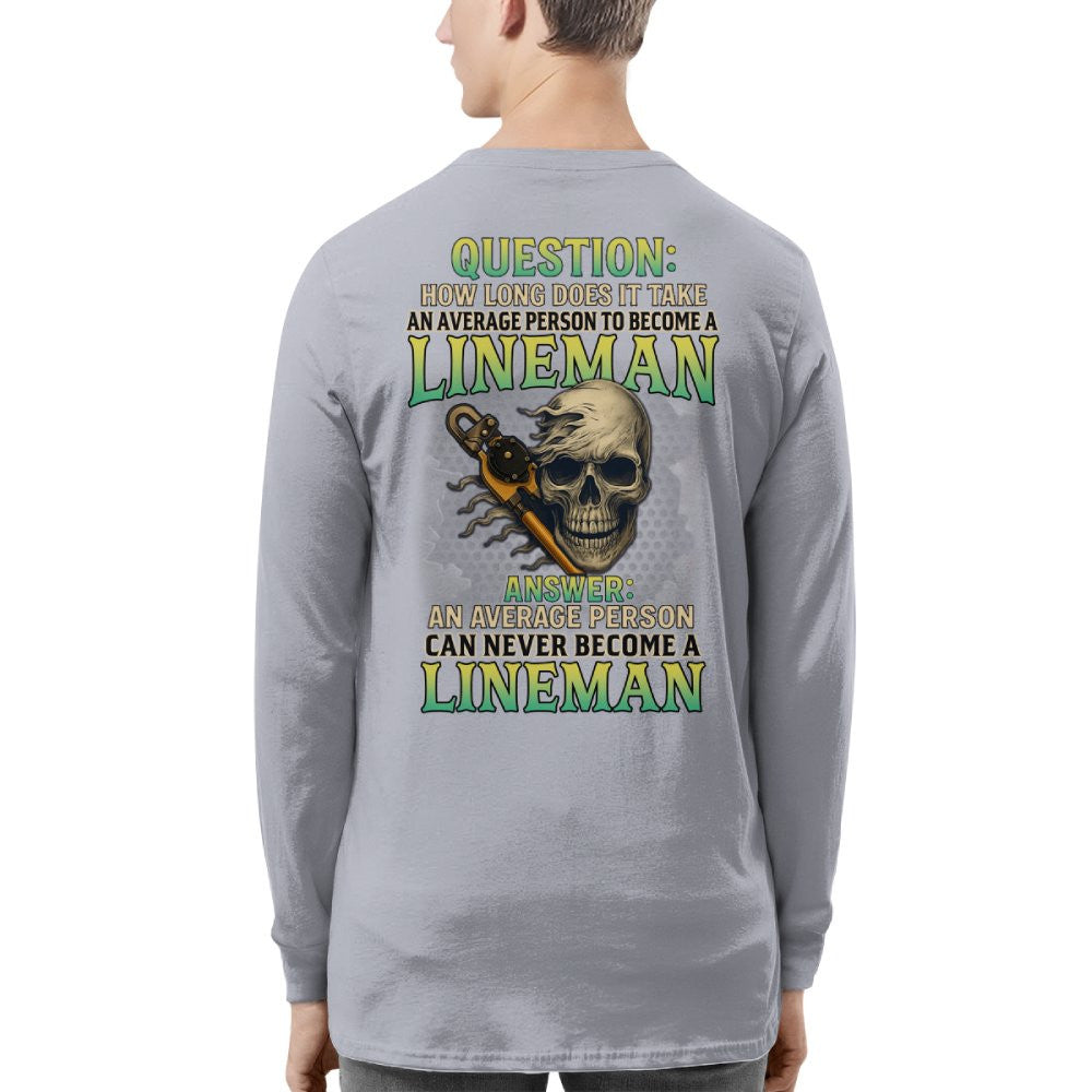 Average Person Can't Be Lineman Apparel - Skull Pliers T-Shirt Hoodie & More - grunx260804-0231