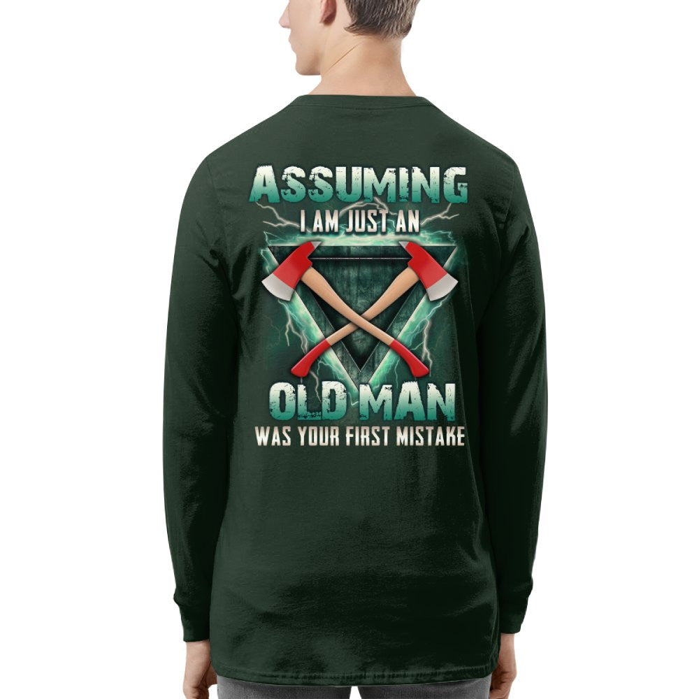 Assuming I'm Just A Firefighter Apparel - Axe Lightning T-Shirt Hoodie & More - grunx260804-0204