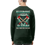 Assuming I'm Just A Firefighter Apparel - Axe Lightning T-Shirt Hoodie & More - grunx260804-0204