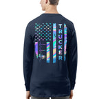 American Flag Holographic - Trucker Pride T-Shirt Hoodie & More - grunx260804-0151