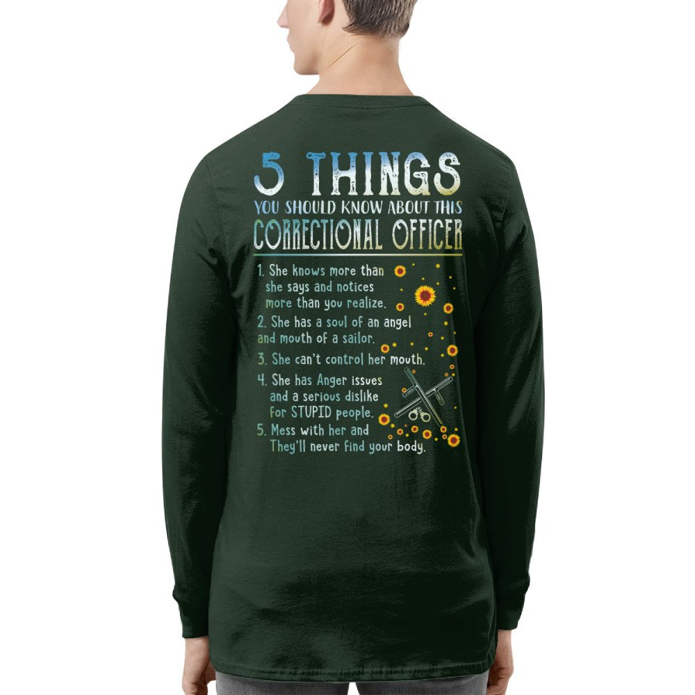 5 Things You Should Know About This Correctional Officer - Funny Design T-Shirt, Hoodie & More - grunx260804-0056