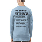 5 Things You Should Know About My Husband Heavy Equipment Operator Apparel - Funny Gift T-Shirt, Hoodie & More - grunx260804-0023