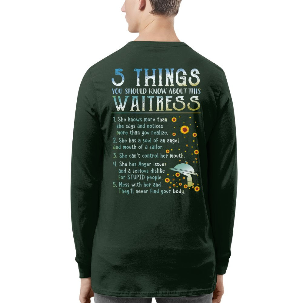 5 Things About This Waitress Apparel - Funny Warning Quote T-Shirt, Hoodie & More - grunx260804-0016