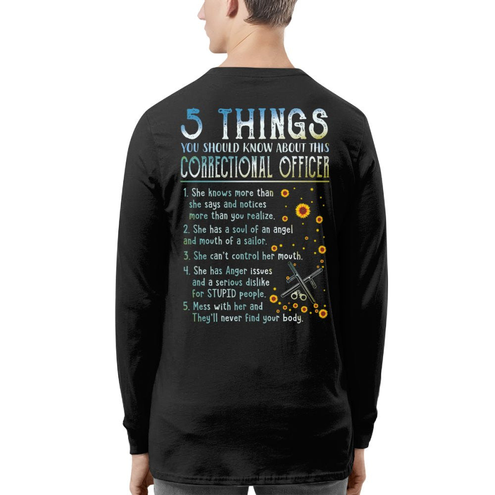 5 Things You Should Know About This Correctional Officer - Funny Design T-Shirt, Hoodie & More - grunx260804-0056