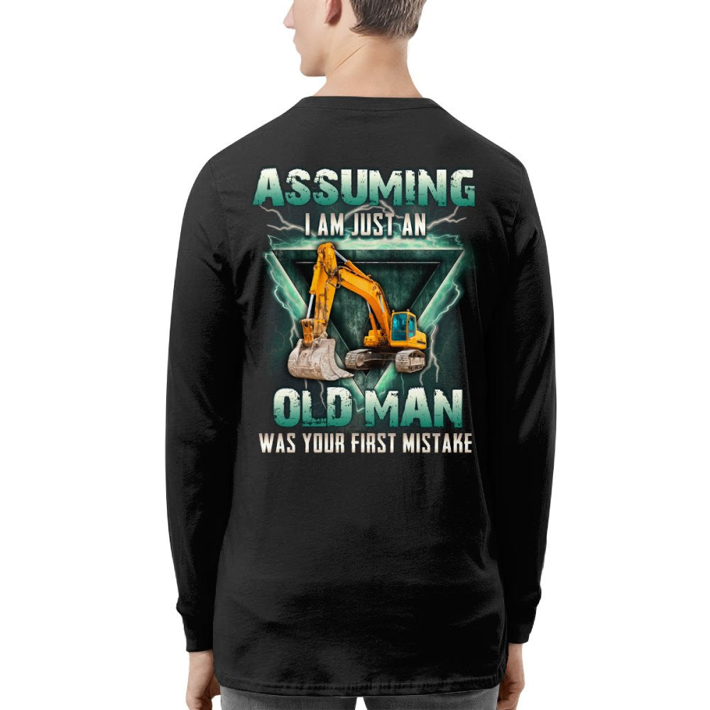 Assuming I'm Just An Old Man Operator Apparel - Excavator T-Shirt Hoodie & More - grunx260804-0222