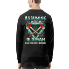 Assuming I'm Just A Firefighter Apparel - Axe Lightning T-Shirt Hoodie & More - grunx260804-0204