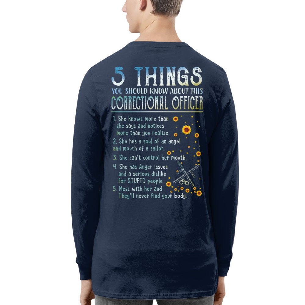 5 Things You Should Know About This Correctional Officer - Funny Design T-Shirt, Hoodie & More - grunx260804-0056
