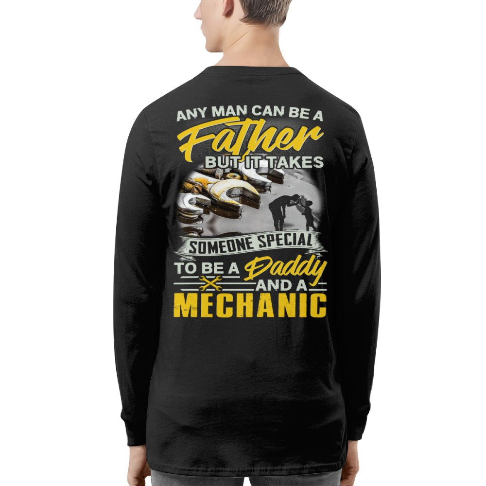 Any Man Can Be A Father - Mechanic Daddy Pride T-Shirt, Hoodie & More - grunx260804-0190