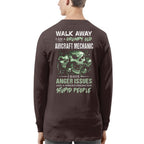 Grumpy Anger Issues - Aircraft Mechanic Skull Warning T-Shirt, Hoodie & More - grunx260804-0178