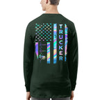 American Flag Holographic - Trucker Pride T-Shirt Hoodie & More - grunx260804-0151