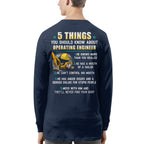 5 Things You Should Know - Operating Engineer Humor T-Shirt Hoodie & More - grunx260804-0053