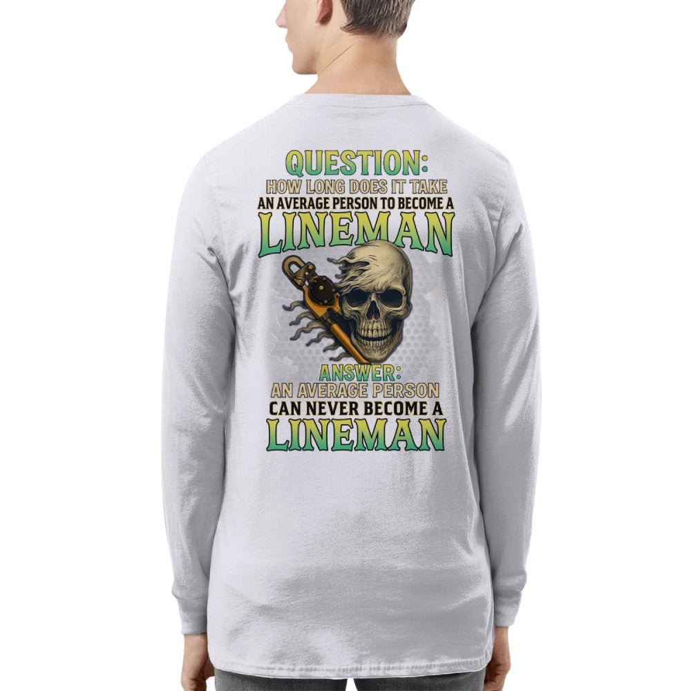 Average Person Can't Be Lineman Apparel - Skull Pliers T-Shirt Hoodie & More - grunx260804-0231
