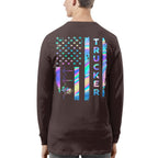 American Flag Holographic - Trucker Pride T-Shirt Hoodie & More - grunx260804-0151