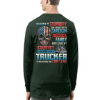 Allergic To Stupidity Trucker Apparel - Patriotic Skull T-Shirt, Hoodie & More - grunx260804-0092
