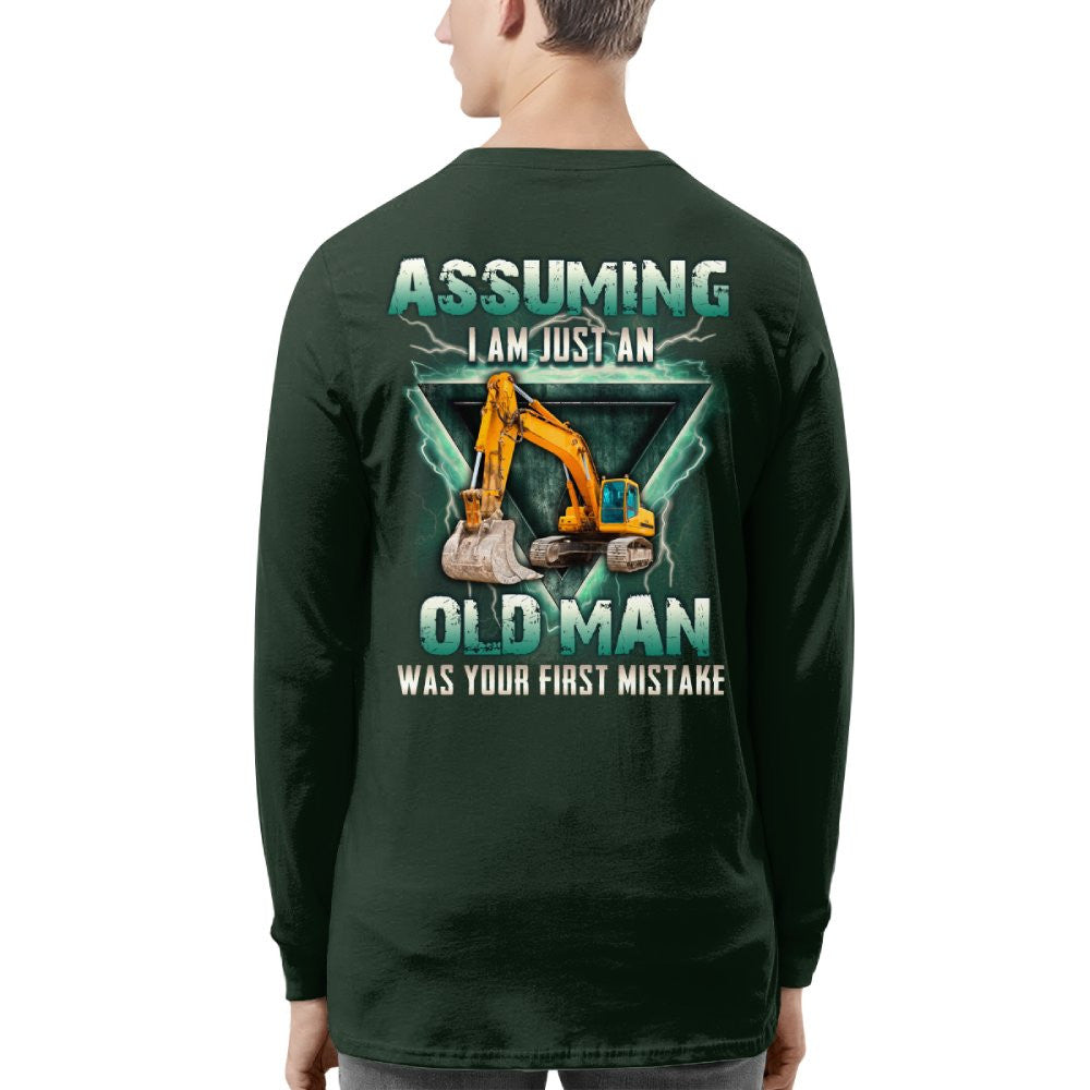 Assuming I'm Just An Old Man Operator Apparel - Excavator T-Shirt Hoodie & More - grunx260804-0222